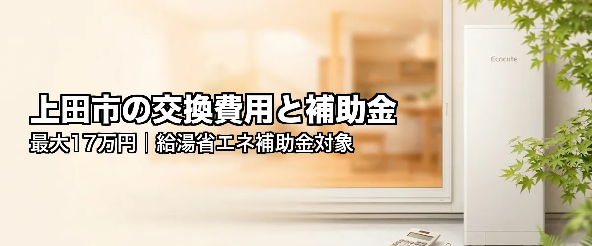 上田市の交換費用と補助金 最大17万円