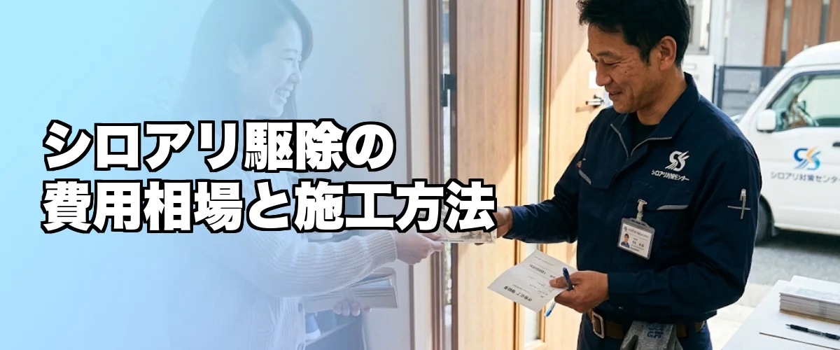 シロアリ駆除の費用相場と施工方法を比較するイメージ