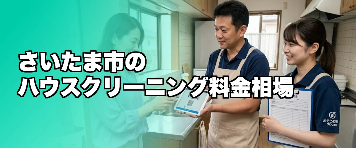 さいたま市のハウスクリーニング料金相場を比較するイメージ